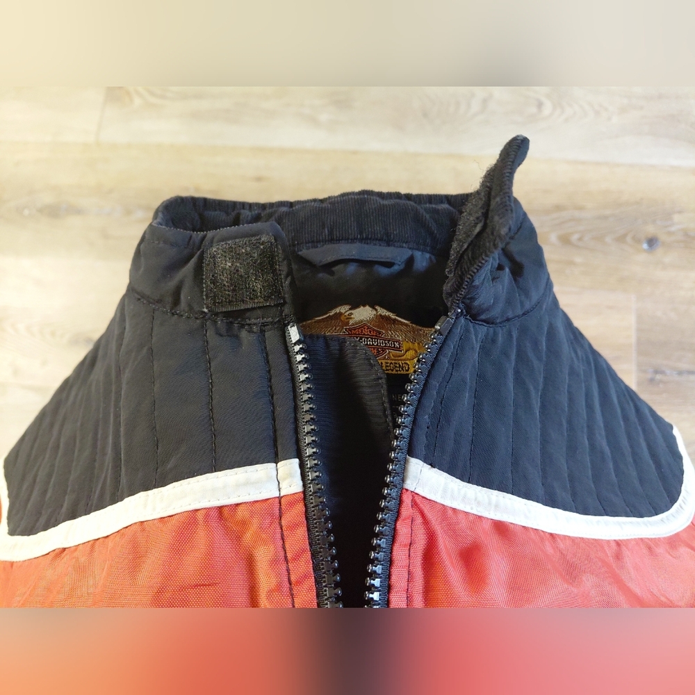 Harley-Davidson Black and Orange Jacket Boy Sz L - Picture 4 of 13